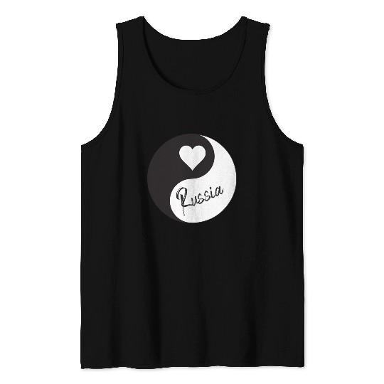 Russia Moscow Russian Soviet Yin Yang Tank Top