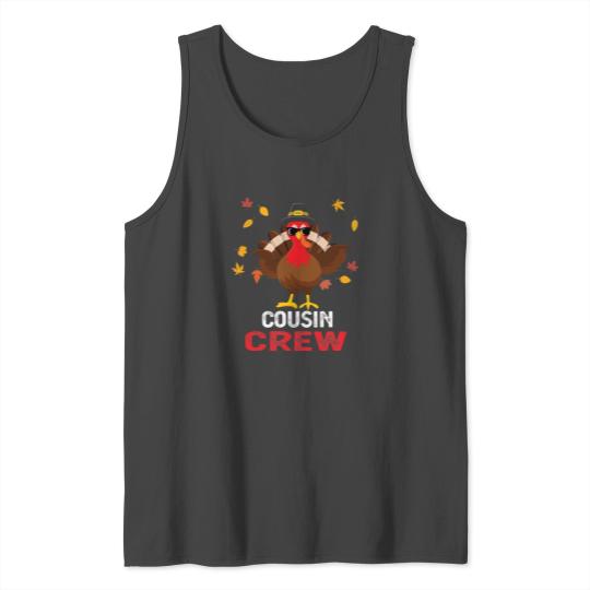 Cousin Crew Turkey Family Thanksgiving Pajamas Tank Top