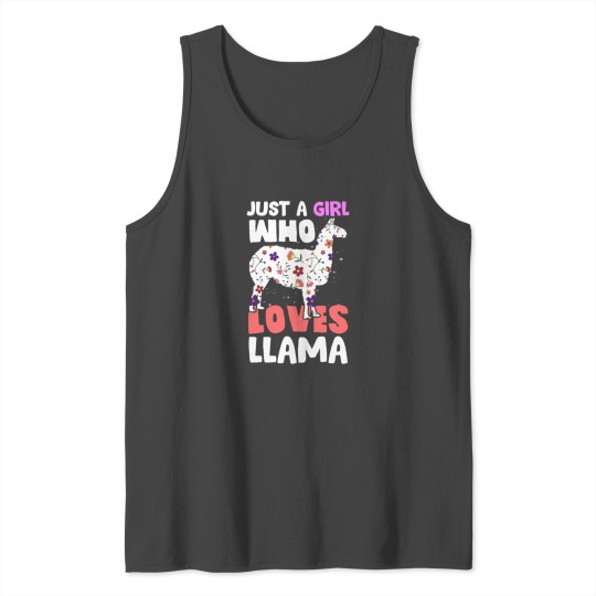 Cute Llama Lover Gifts Women - Just A Girl Who Tank Top