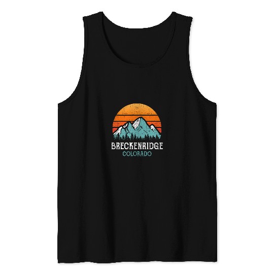 Vintage Breckenridge Tank Tops Retro Sun Mountains