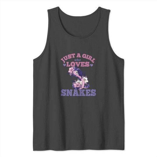 Just a Girl who loves Snakes Gift Snake Lover Girl Tank Top