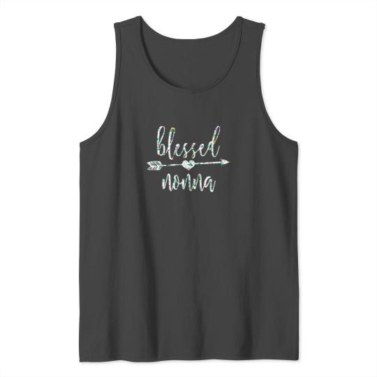 Flowers Cute Tropical Blessed Nonna Long Sleeve Sh Tank Top