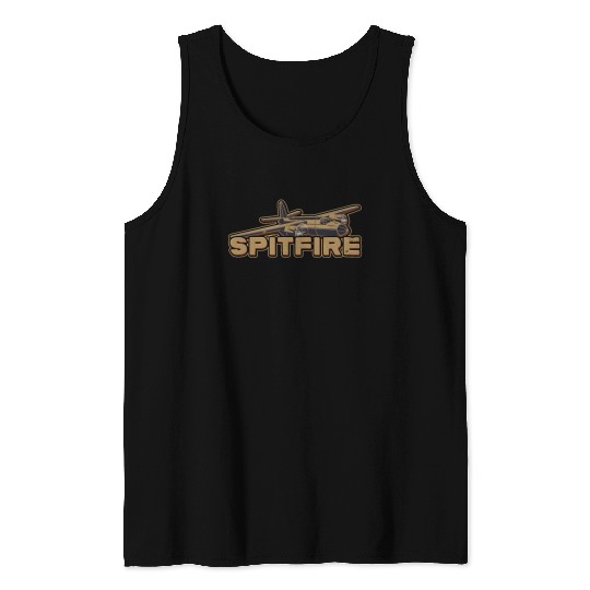 SPITFIRE SUPERMARINE WW2 FIGHTER PLANE Gift Tank Tops