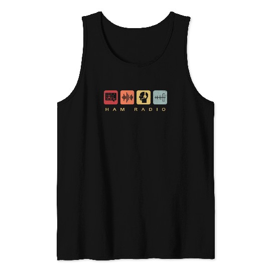 Ham Radio Operator Retro Amateur Radio Tank Tops