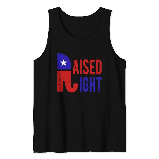 Raised Right Proud Republican Elephant Logo Usa Tank Tops