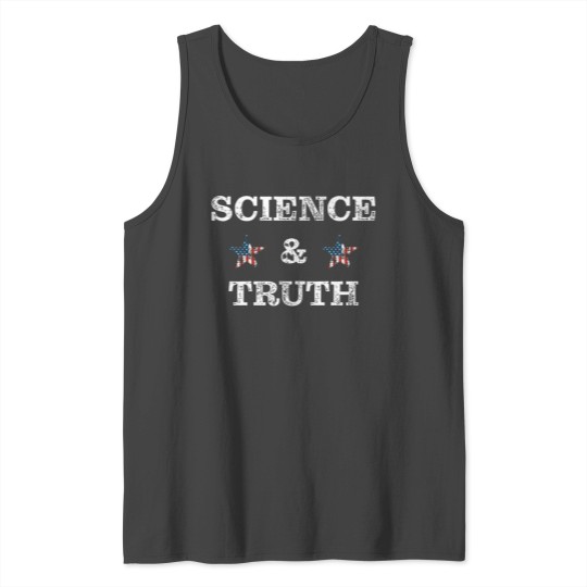 Science and Truth American Flag Stars Long Sleeve Tank Top