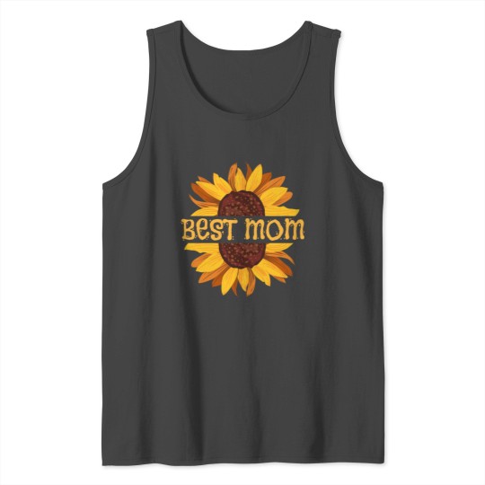 Sunflower Best Mom Long Sleeve Tank Top