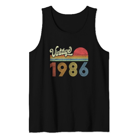 1986 Birthday Gift Vintage Born Made 1986 Retro Su Tank Top