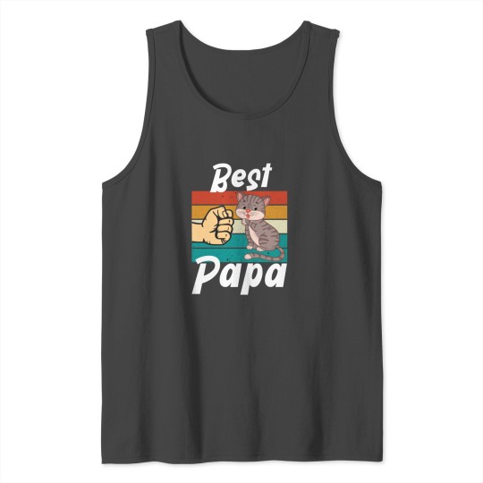 Dad Day Daddy Love Baby Love you baby heart kitten Tank Top