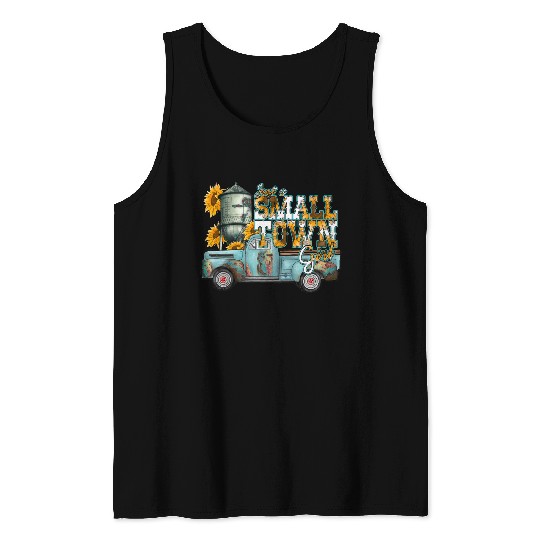 Just A Small Town Girl Sunflower Tank Top