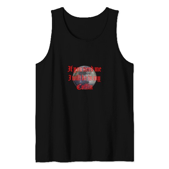 Vampire aesthetic Gothic Moon Horror Fan Coffin Tank Top