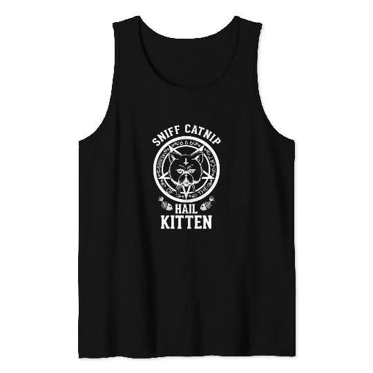 High Cat Sniff Catnip Hail Kitten Tank Tops