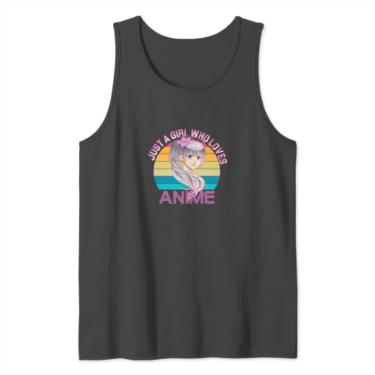 Just A Girl Who Loves Anime Japanese Female Lily Tank Top