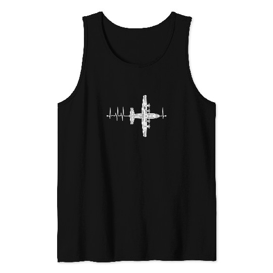 C-130 Hercules Heartbeat Pulse Military Pilot C130 Tank Top