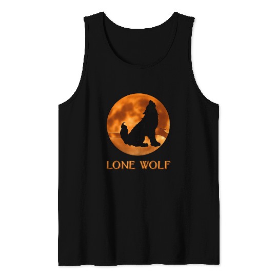 Lone Wolf in the Full Moon - Howling Tank Top
