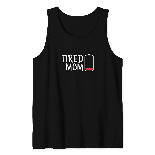 TIRED MOM (BLACK) Tank Top