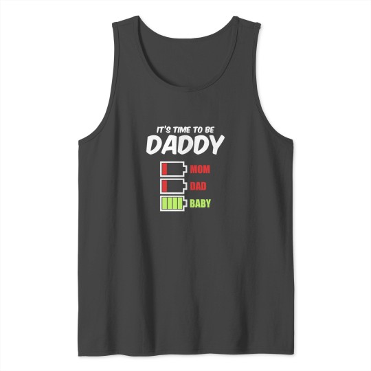 Mens New First Time Dad to Be Battery Daddy Tank Top