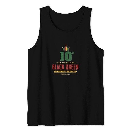 10th Anniversary Black Couple Black Queen 2011 Tank Top