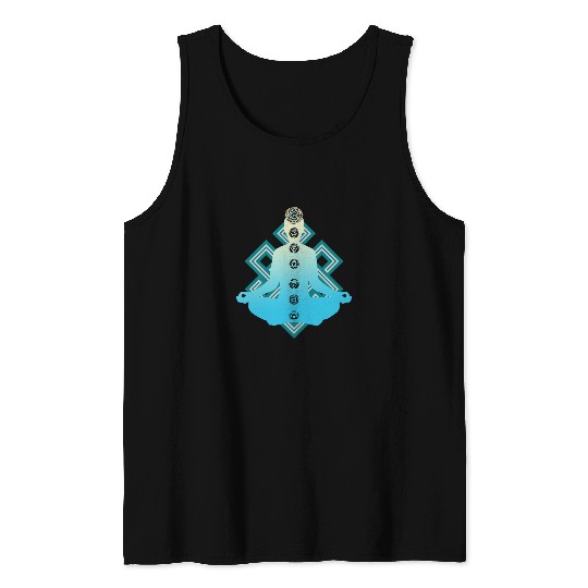 Chakras Louts Meditation Buddhism Zen Tank Top