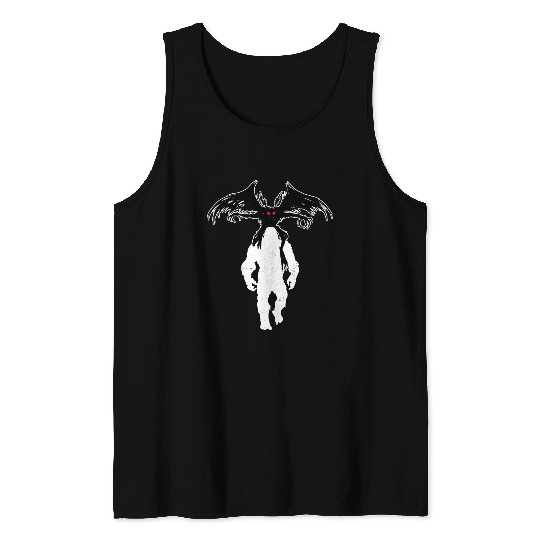 Bigfoot Riding Mothman - Funny Sasquatch Myth Tank Tops