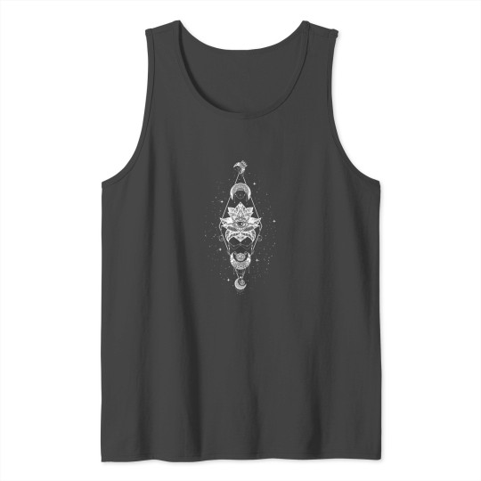 Occult Wicca Moon Lotus Witchcraft Aesthetic Goth Tank Top