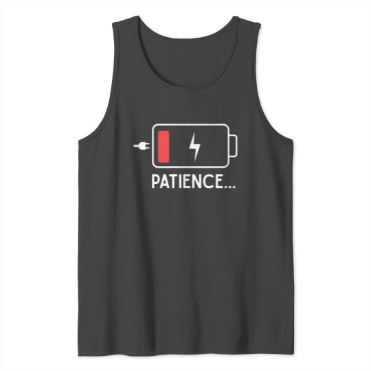 Funny Patience Mom and Dad Low Battery New Baby Tank Top