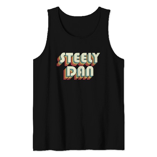 Steely Dan | Unique Retro Faded-Style Typography Tank Tops