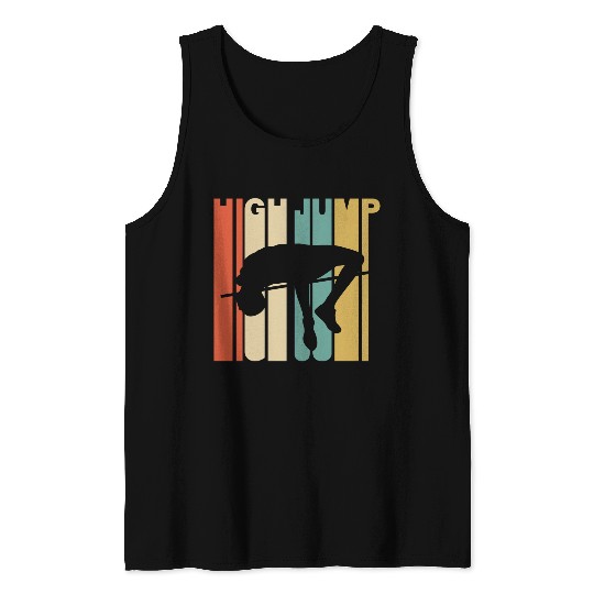 Retro 1970'S Style High Jump Track And Field Gift Tank Top