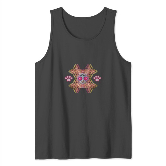 3D Space Cat famous Funny Tank Top