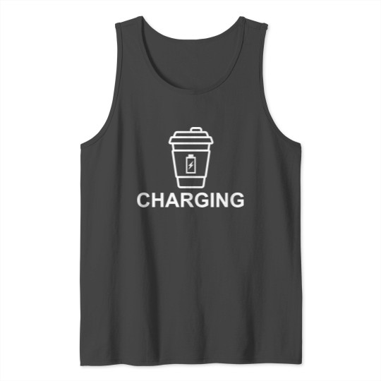 Coffee Charging Battery Cool Cute T-Shirt Gift Tank Top