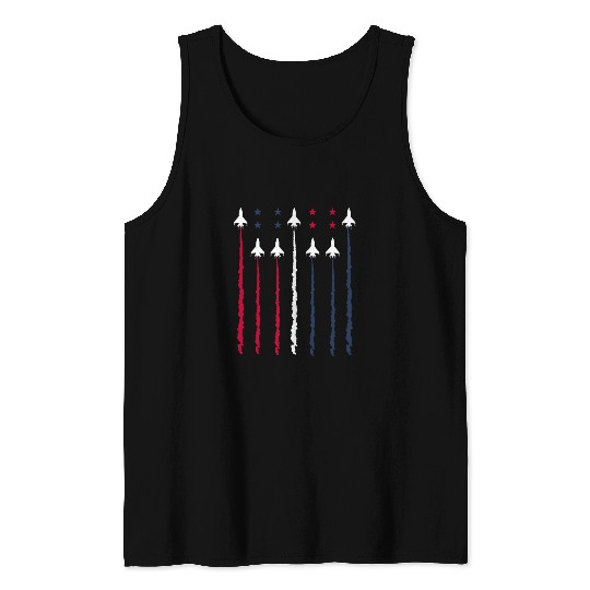 Red White Blue Air Force Flyover Tank Top