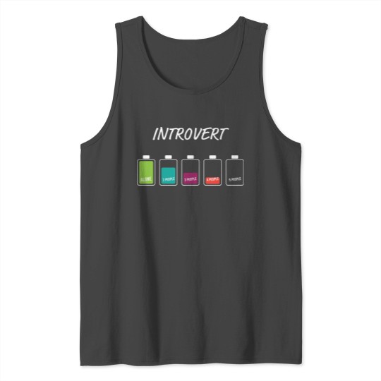 Energy Battery Personality Design for Introverts Tank Top