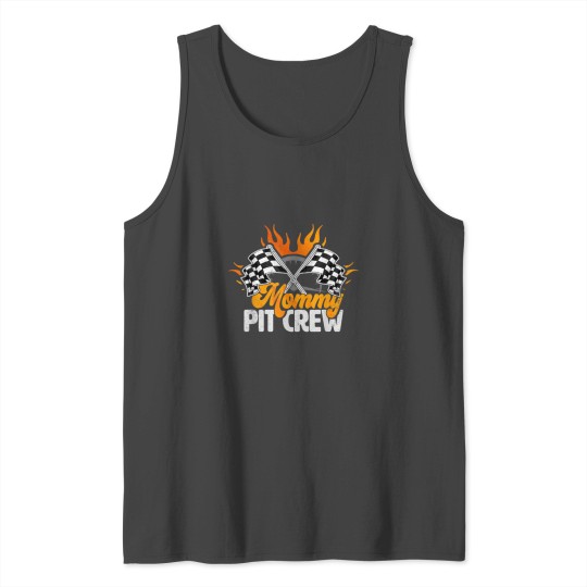 Mommy Pit Crew Race Car Birthday Party Racing Tank Top