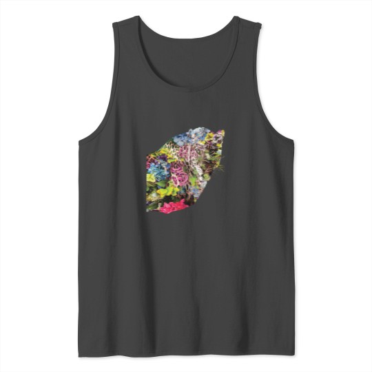 Colorful Flowers Inside A Cheetah Tank Top