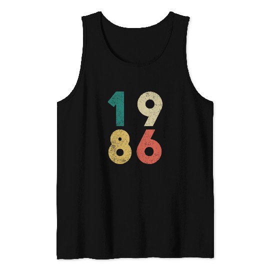 1986 Vintage Birthday Retro Tank Top
