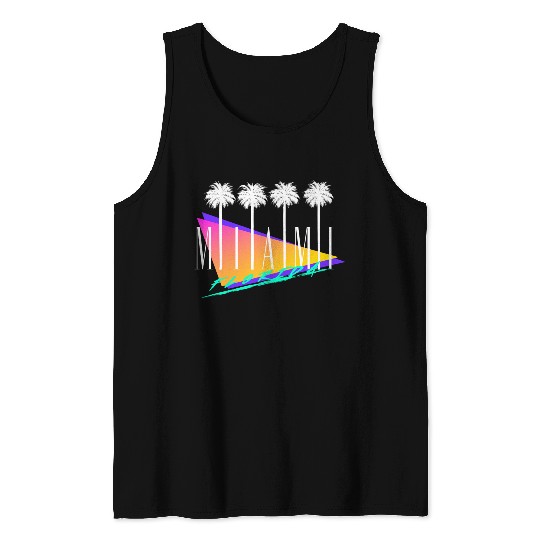 Miami Florida Retro Style Tank Tops