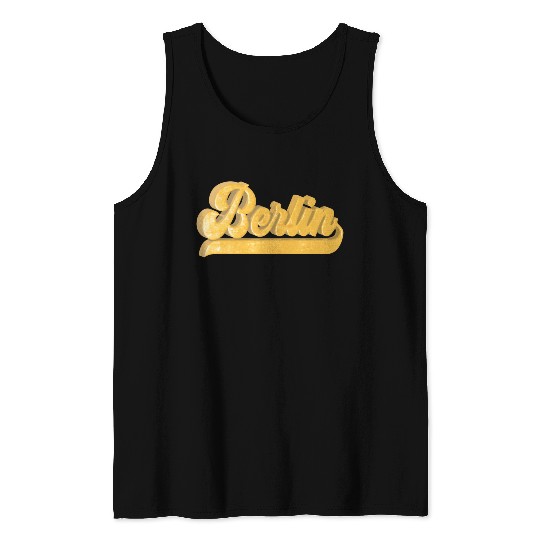 Golden Berlin Bling Bling Logo Tank Tops
