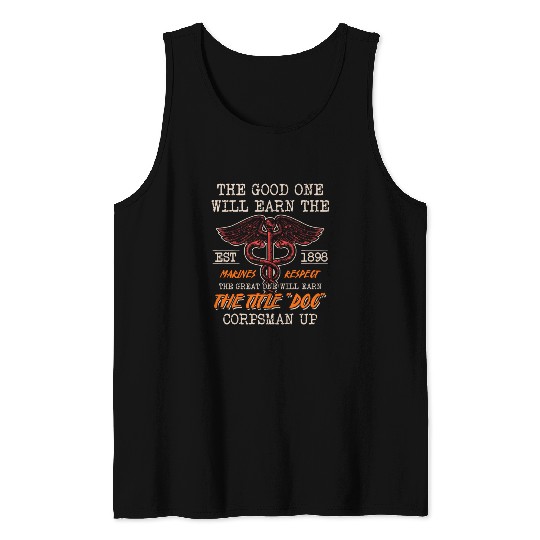 DOC Devil US Navy Corpsman Badass Army Veteran Tank Tops