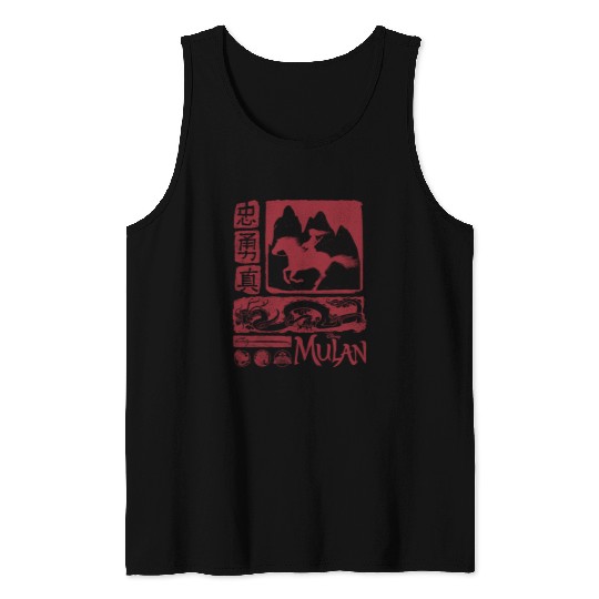 Disney Mulan Live Action Red Block Art Tank Top