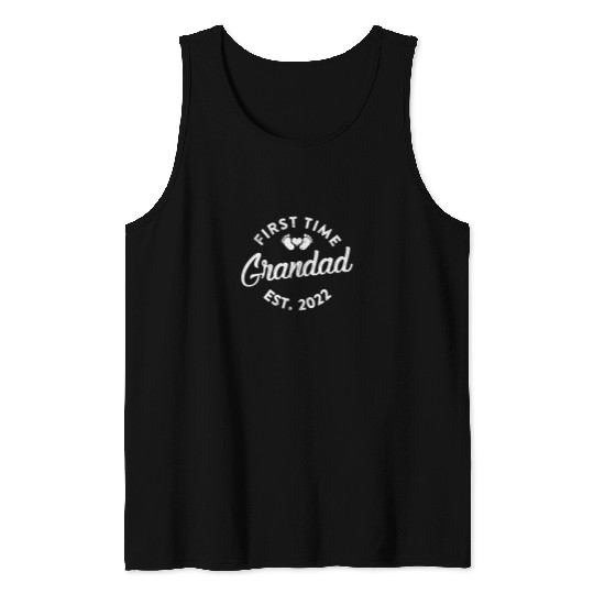 First Time Grandad Est 2022 Funny New Grandad Gift Tank Top