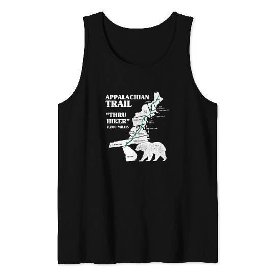 Thruh Hiker, Appalachian Trail - US Trail Tank Tops