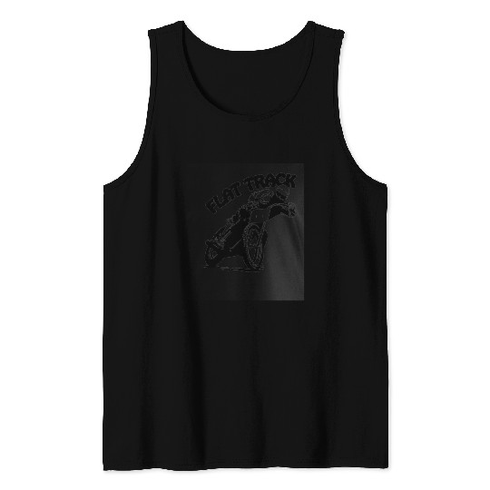 Flat Track Motorcycle Racing Mens Unisex Crew Neck Tank Tops