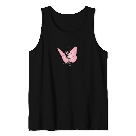 Grunge Fairycore dancing skeleton with wings Tank Top