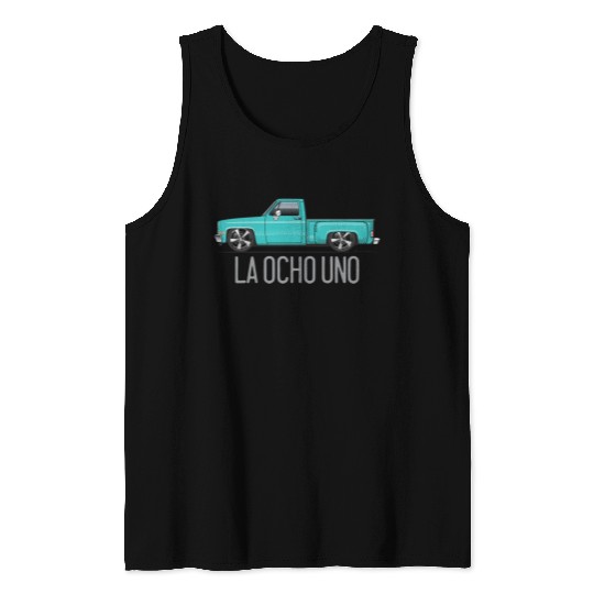 La Ocho Uno Light Turquoise Tank Tops