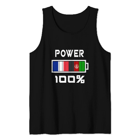 Afghanistan and France power 100% Tank Top