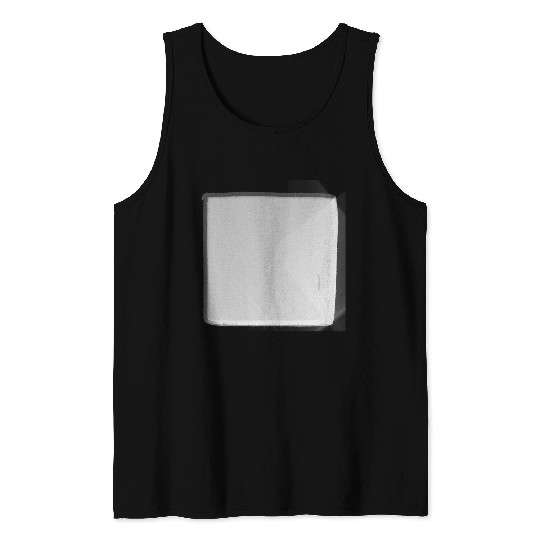 metal surface square craft silver shiny square Tank Tops