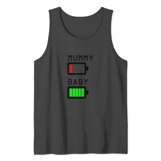 battery, mummy, baby, mother's day Tank Top