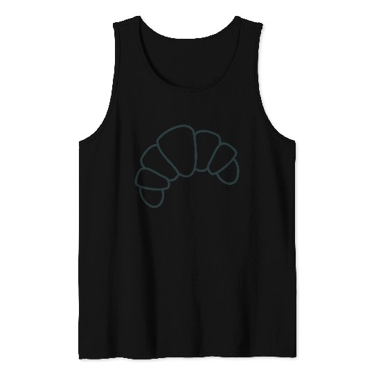 Irregular croissant outline cute food Tank Tops
