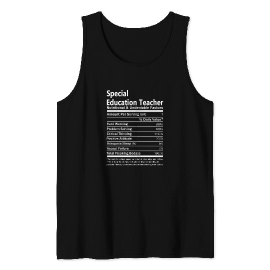 Special Education Teacher Tank Tops - Nutritional An