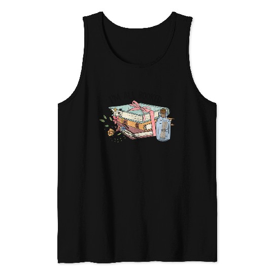 I m all booked sublimation Tank Tops